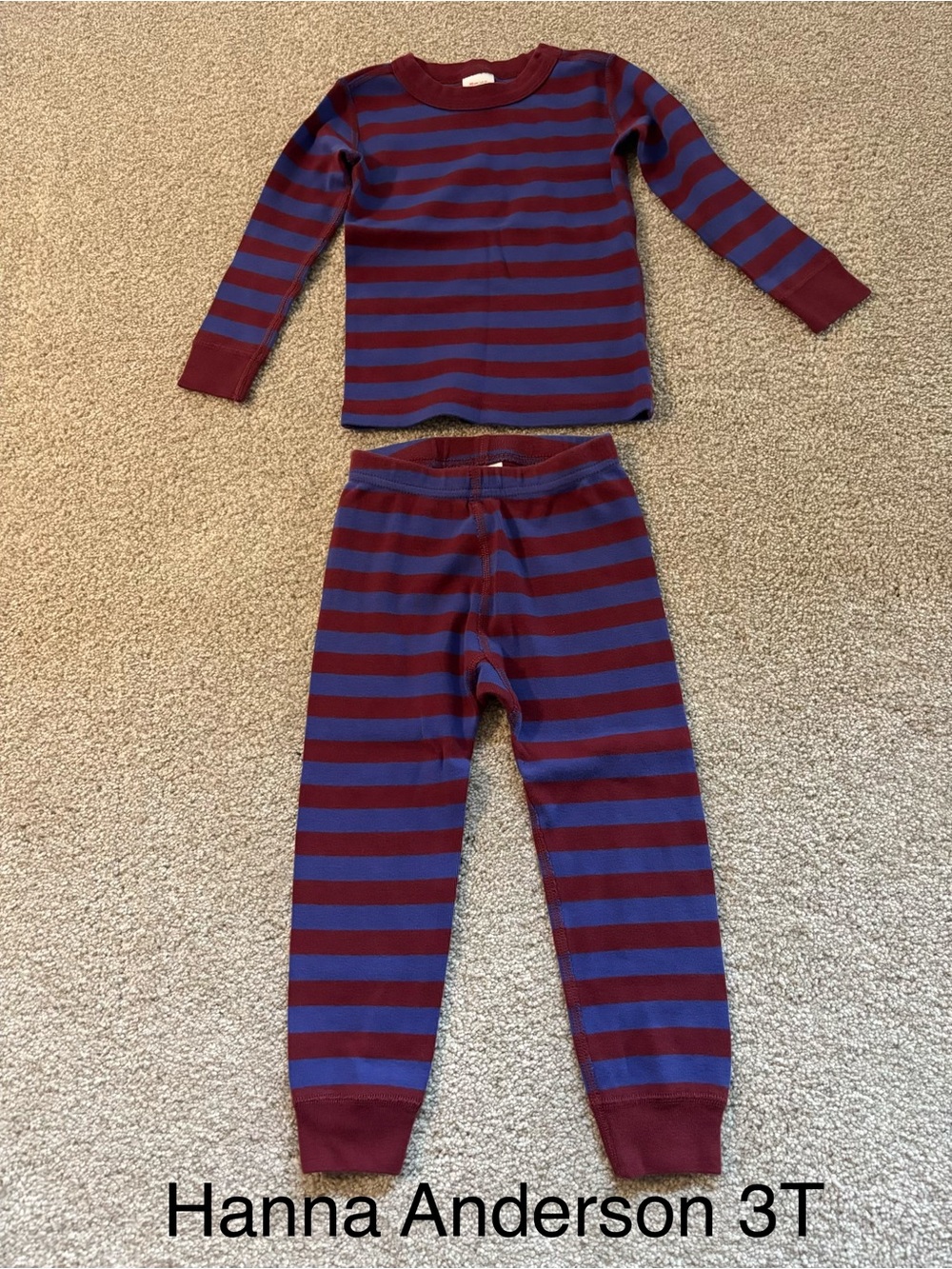 Hanna Anderson 3T striped outfit/pajamas